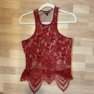 Express lace tank top